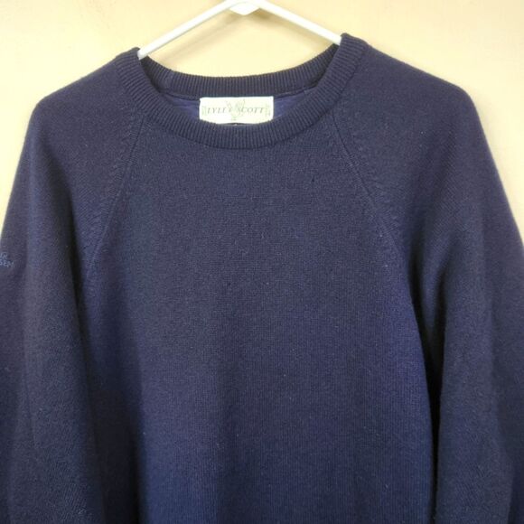 Vintage Lyle & Scott Long Sleeve Lambswool Pullover Sweater With Lining Large - Picture 3 of 12